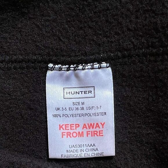 Hunter, Gloss-Black, Women’s Original Short Boot (Size 6) & 2 Pair of Boot Socks - Picture 15 of 16